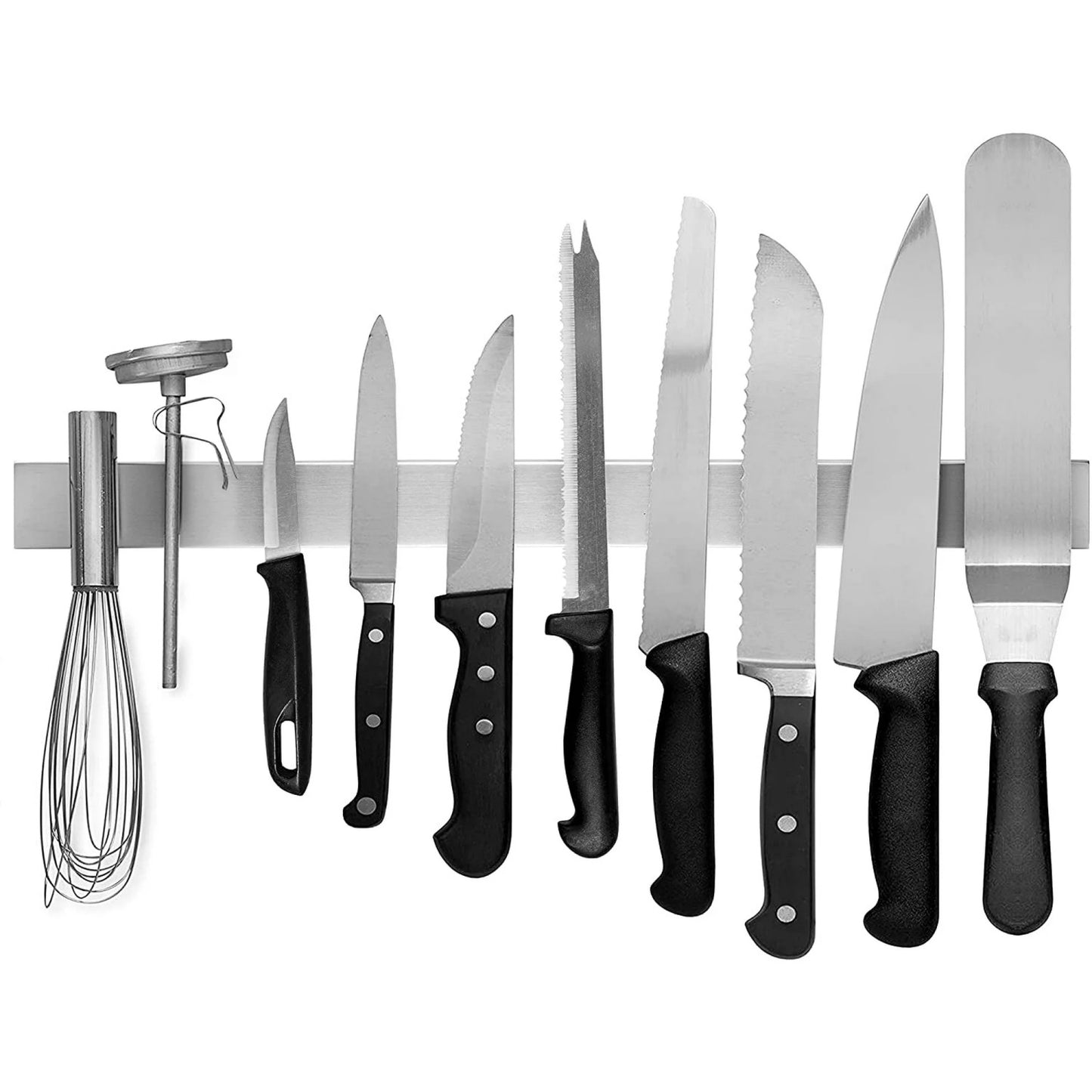 LunaLulinlk Stainless Steel 24" Magnetic Knife Bar with Multipurpose Use as Home Organizer