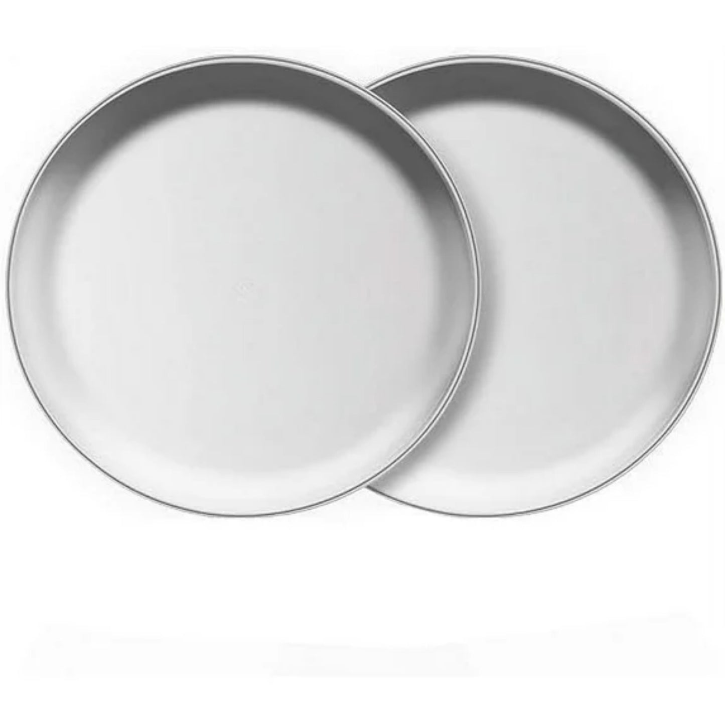 LunaLulinlk Stainless Steel Plates Set of 2, 8-inch Metal Dinner Plates for Kids Toddlers Healthy & Non-toxic, Shatterproof & Dishwasher Safe