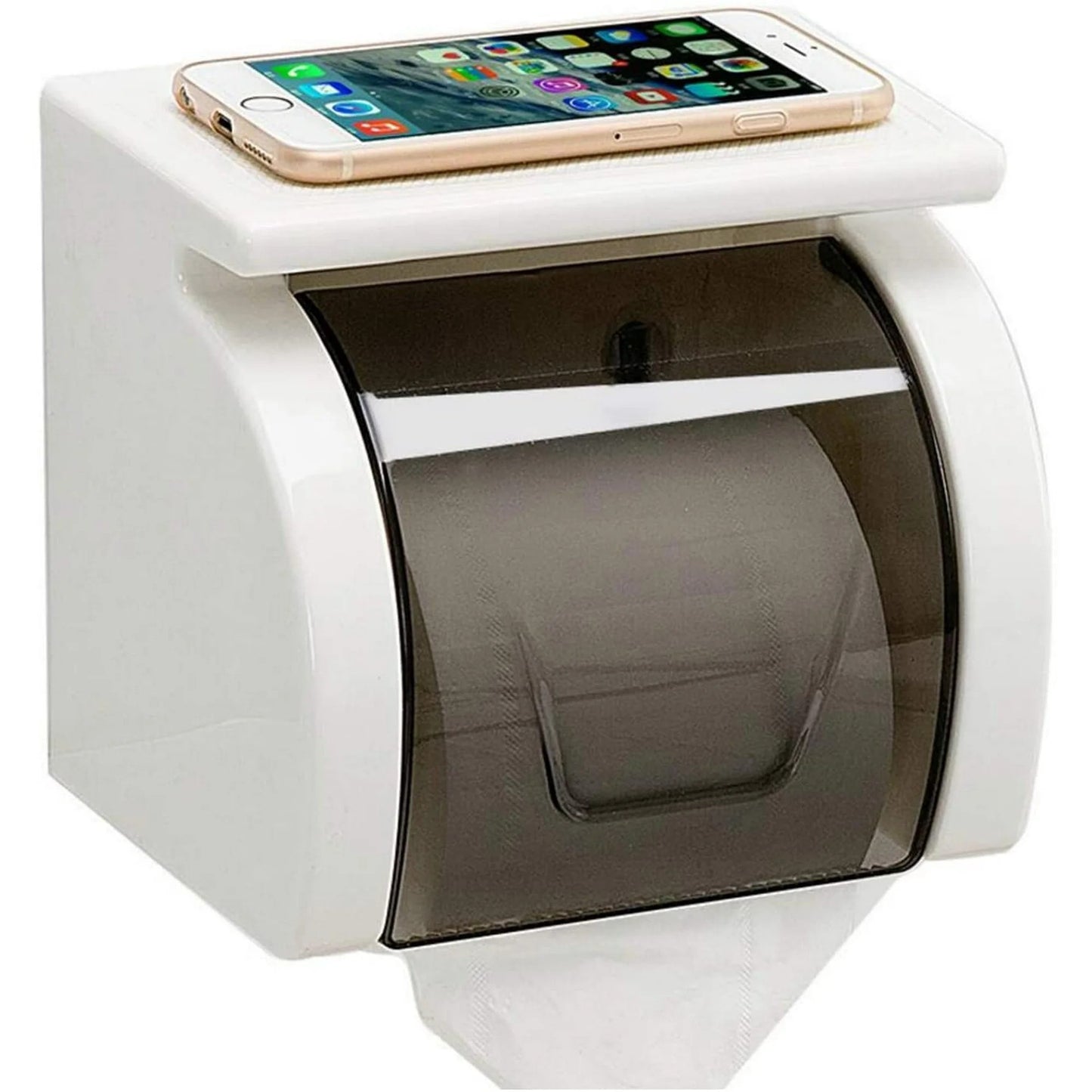 LunaLulinlk Strong Adhesive Toilet Paper Holder, No Drilling, Bath Fixtures, With Waterproof And Dust Cover