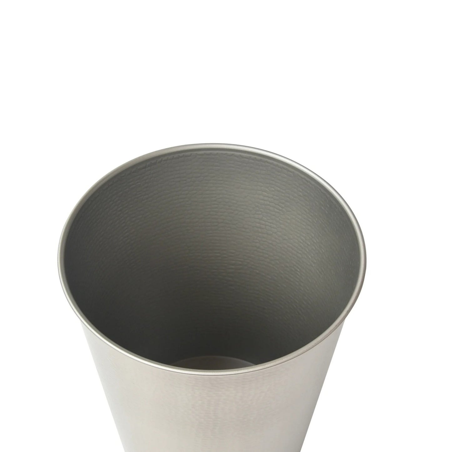 LunaLulinlk Wastebasket, Silver Hammered Finish