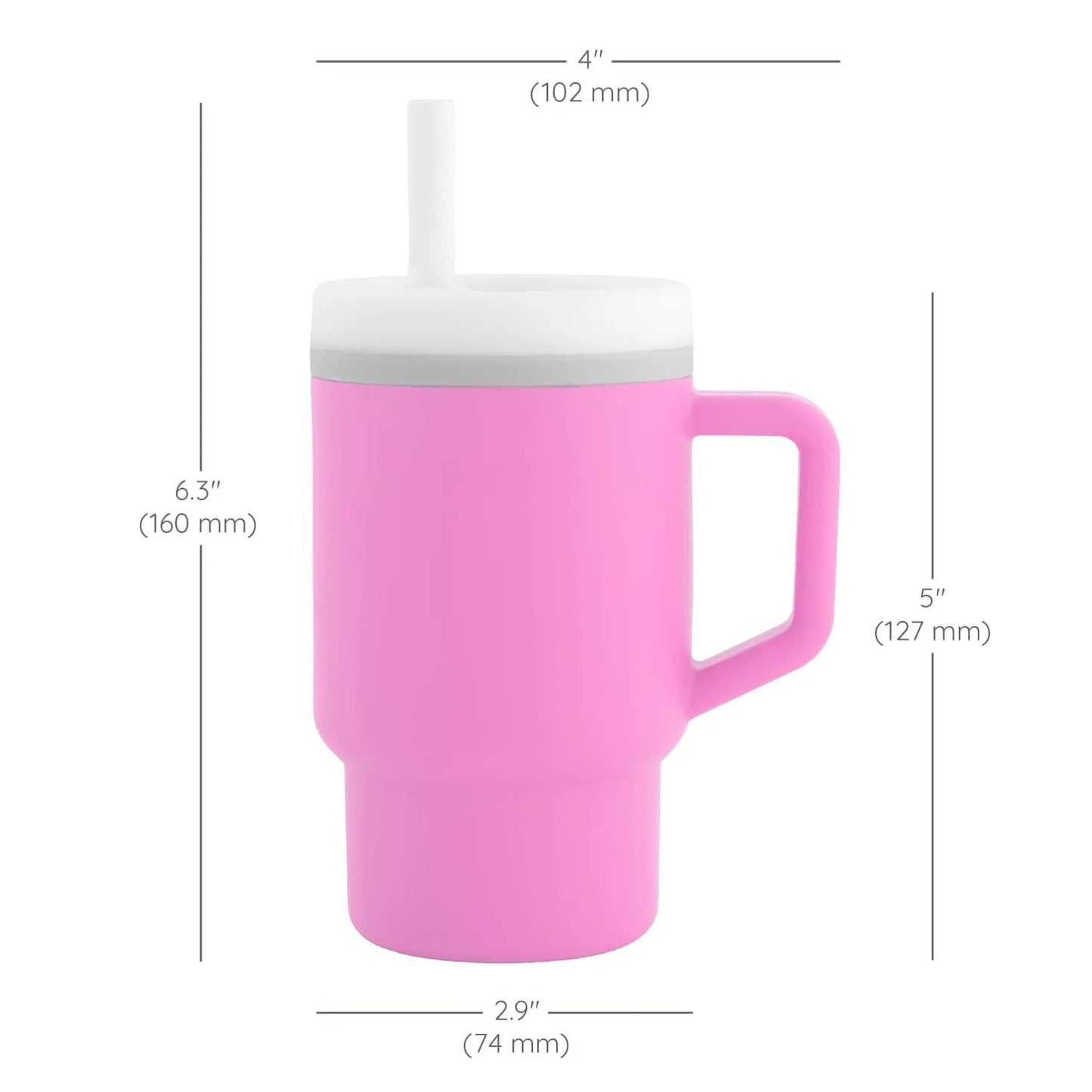 LunaLulinlk Tumbler – Adorable 9 oz. Training Cup with Toddler-Friendly Straw and Handle, Cotton Candy