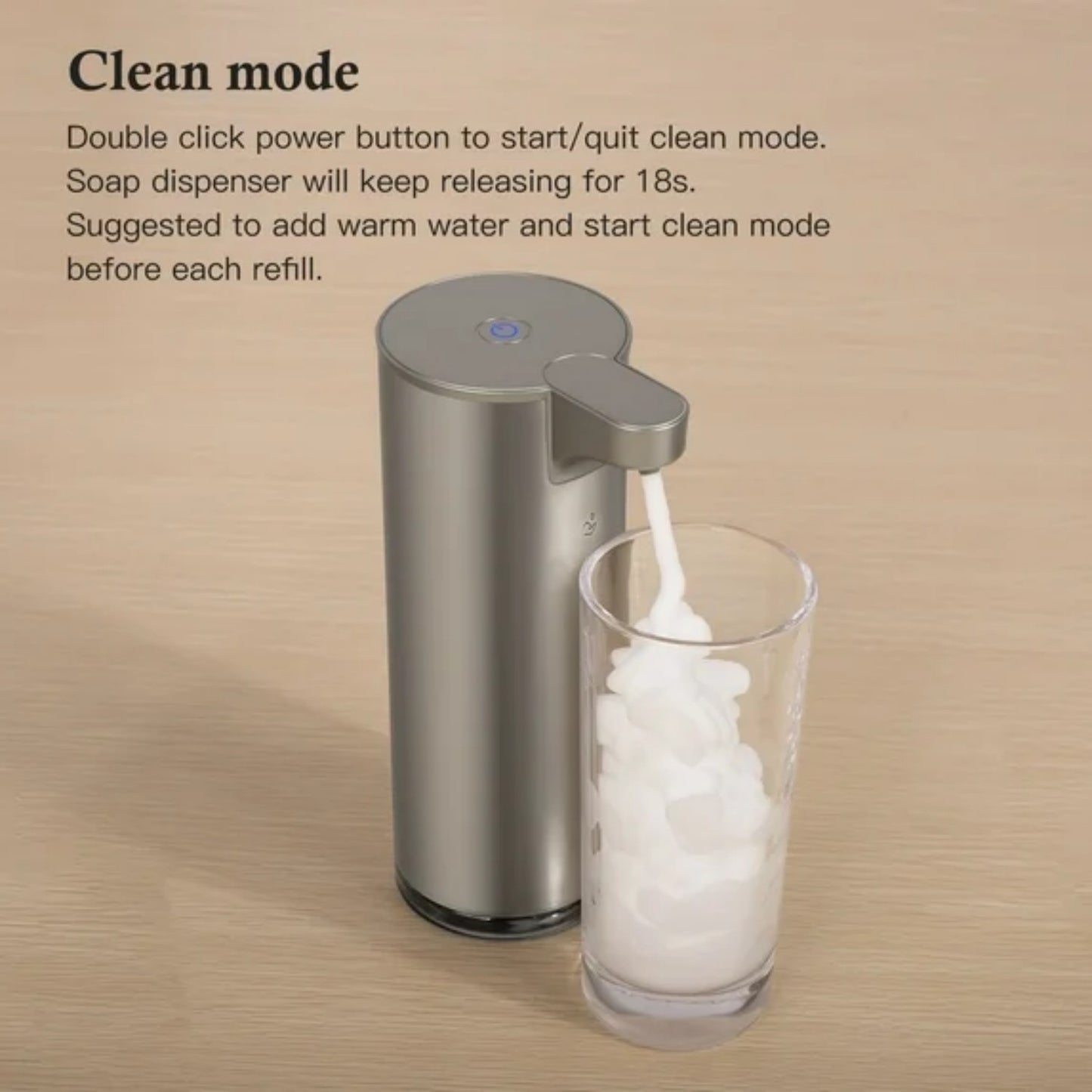 LunaLulinlk Soap Dispenser, Rechargeable Automatic Soap Dispenser Stainless Steel Touchless Foaming Soap Dispenser 9oz