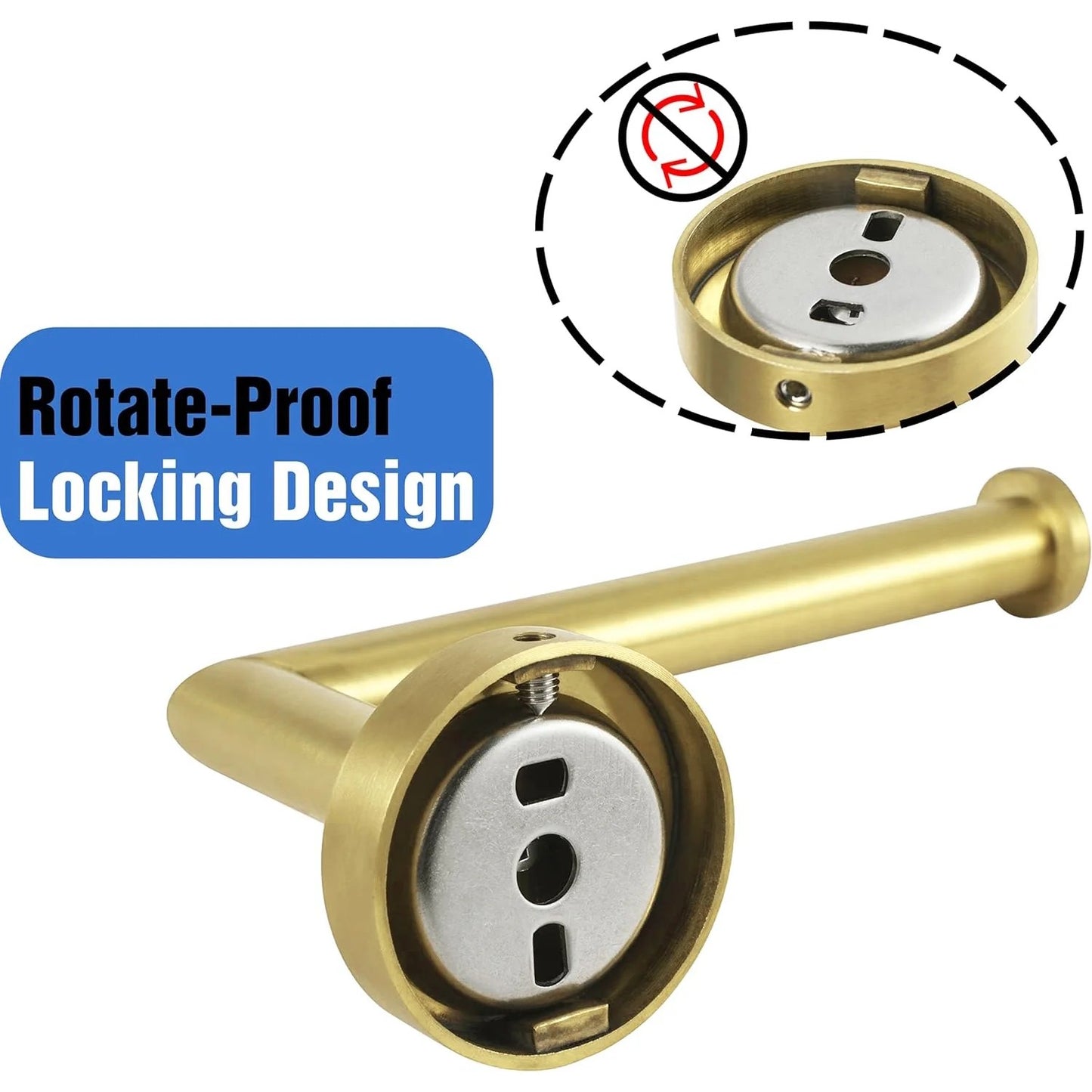 LunaLulinlk Toilet Paper Holder Wall Mount,Brushed Gold Toilet Paper Roll Holder for Bathroom