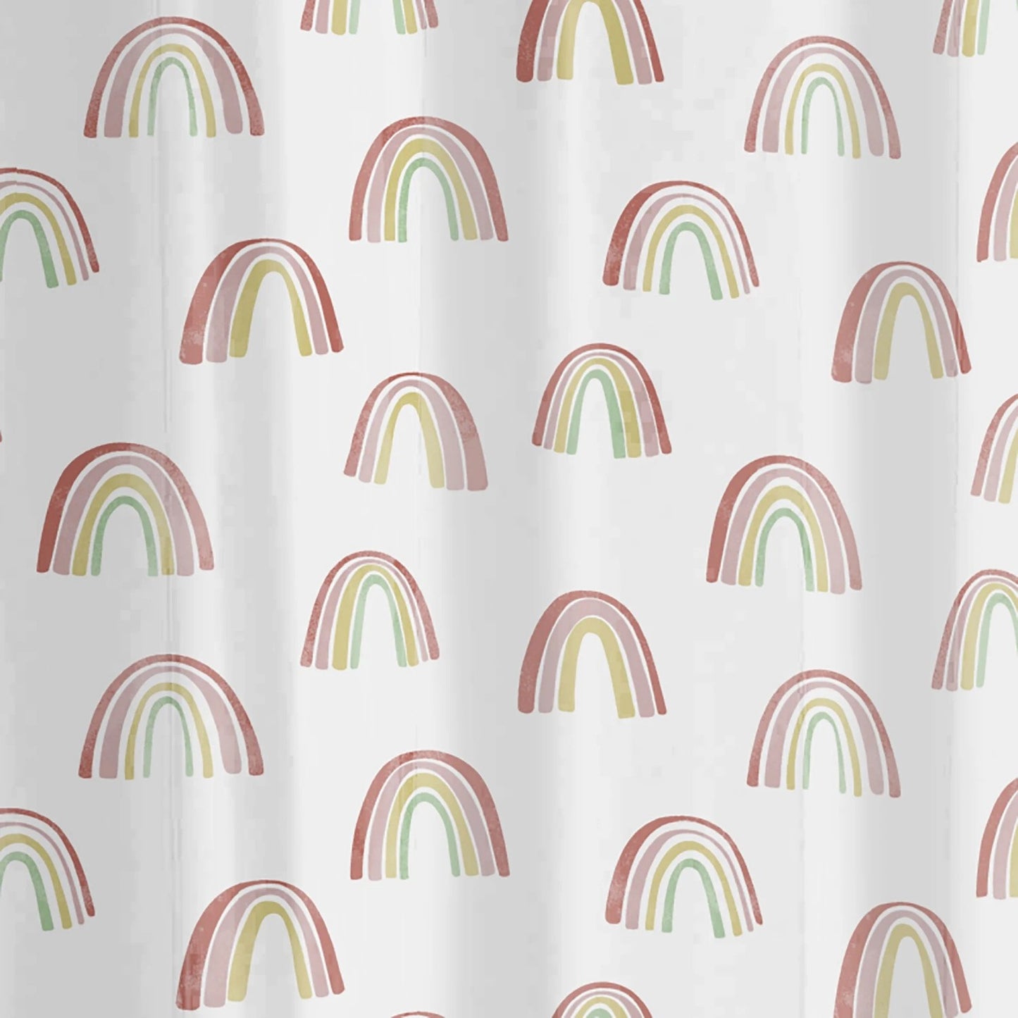 LunaLulinlk Waterproof recycled PEVA shower curtain with 12 hooks
