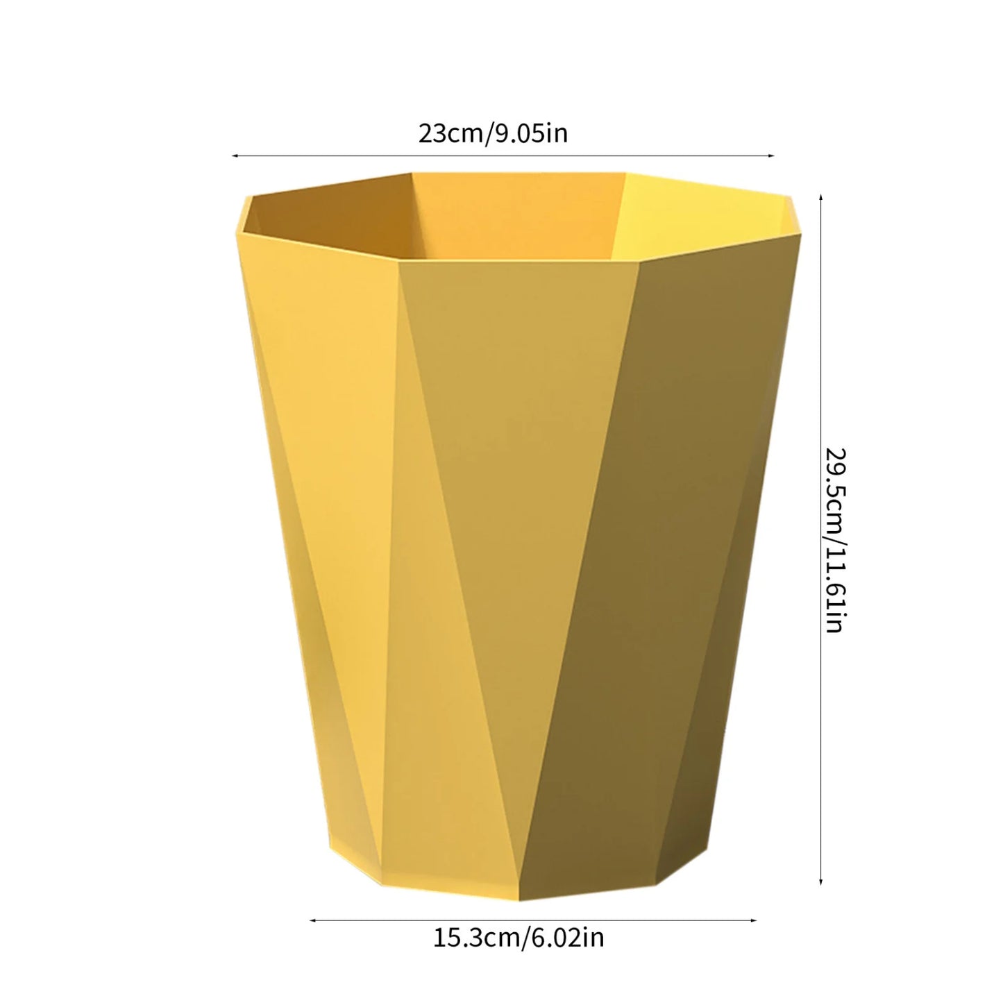 LunaLulinlk Yellow 2.7 Gallon Kitchen Trash Can, Trash Can for Bathroom Plastic Wastebasket Container Trash Can