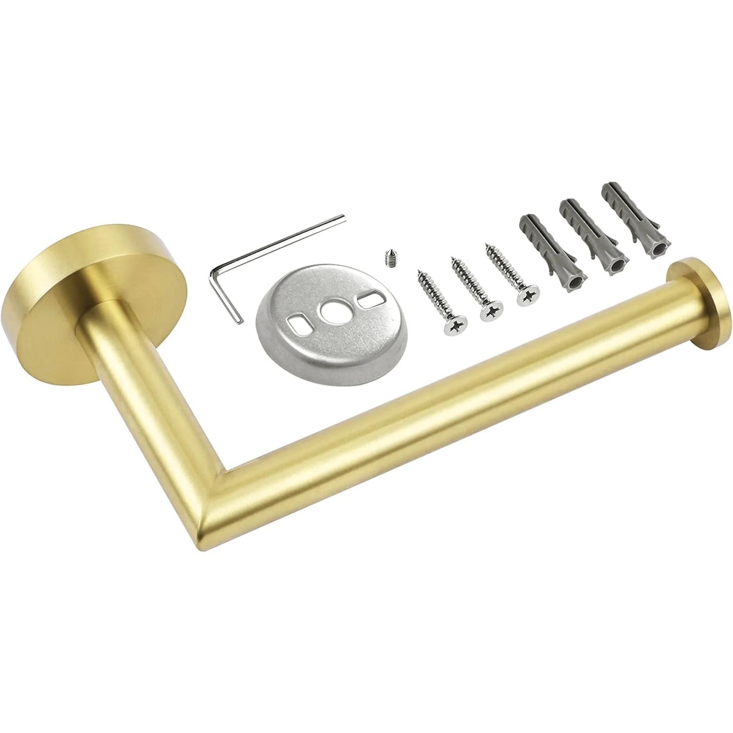 LunaLulinlk Toilet Paper Holder Wall Mount,Brushed Gold Toilet Paper Roll Holder for Bathroom