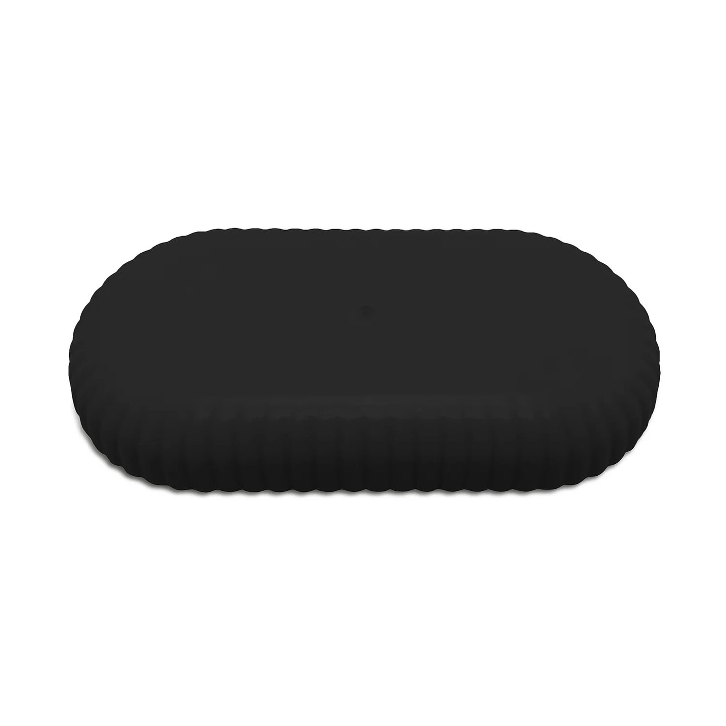 LunaLulinlk Soap Dish Rubberized Plastic Ribbed Accessory Tray, Black