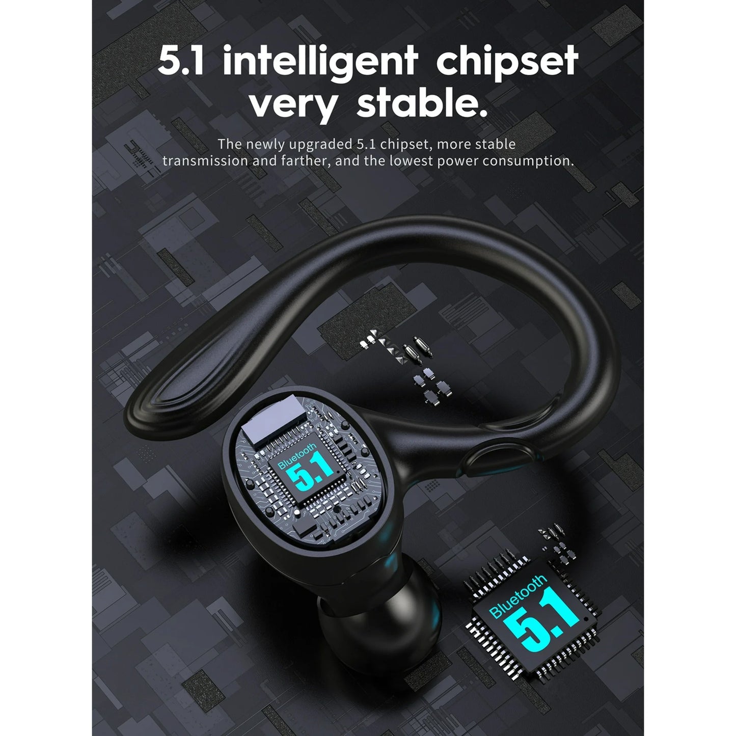 LunaLulinlk Wireless Earbuds, Bluetooth 5.3 Headphones Bass Stereo, Bluetooth Earbuds with Noise Cancelling Mic, IP7 Waterproof in Ear Earphones