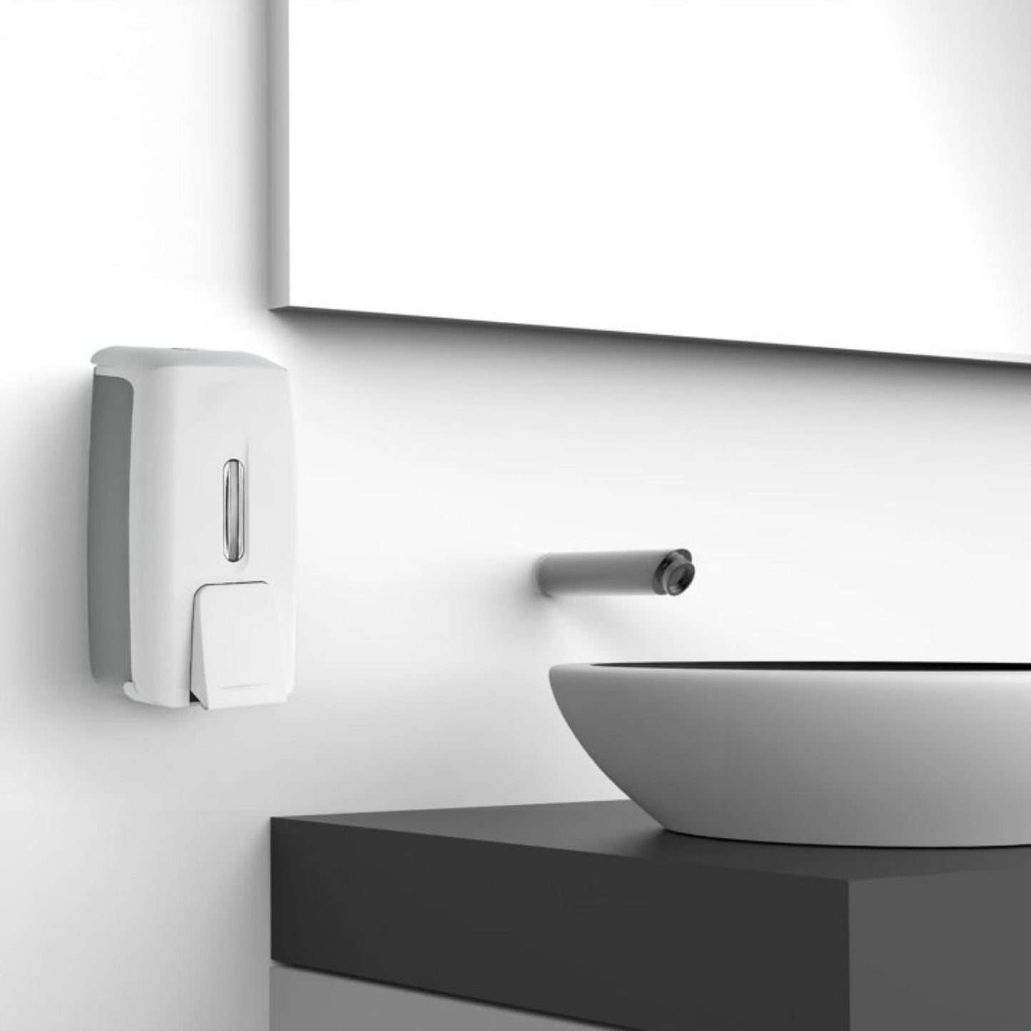 LunaLulinlk Soap Dispenser 28oz/800ml Wall-Mounted No-Drip Gel/Liquid ABS,White