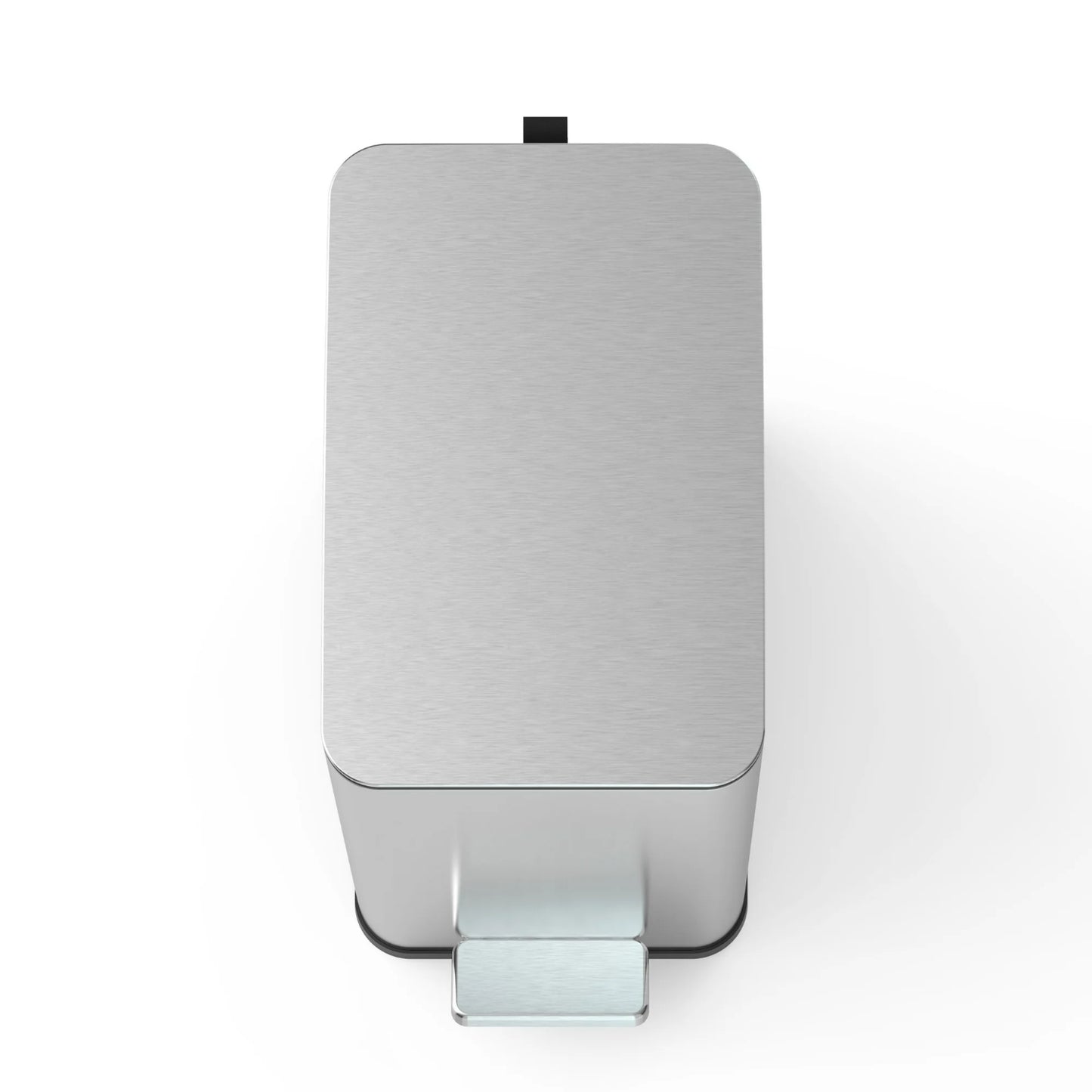 LunaLulinlk Silver Stainless Steel 2.6 Gallon Trash Can, Ultra-Slim Step-Up Bathroom Trash Can