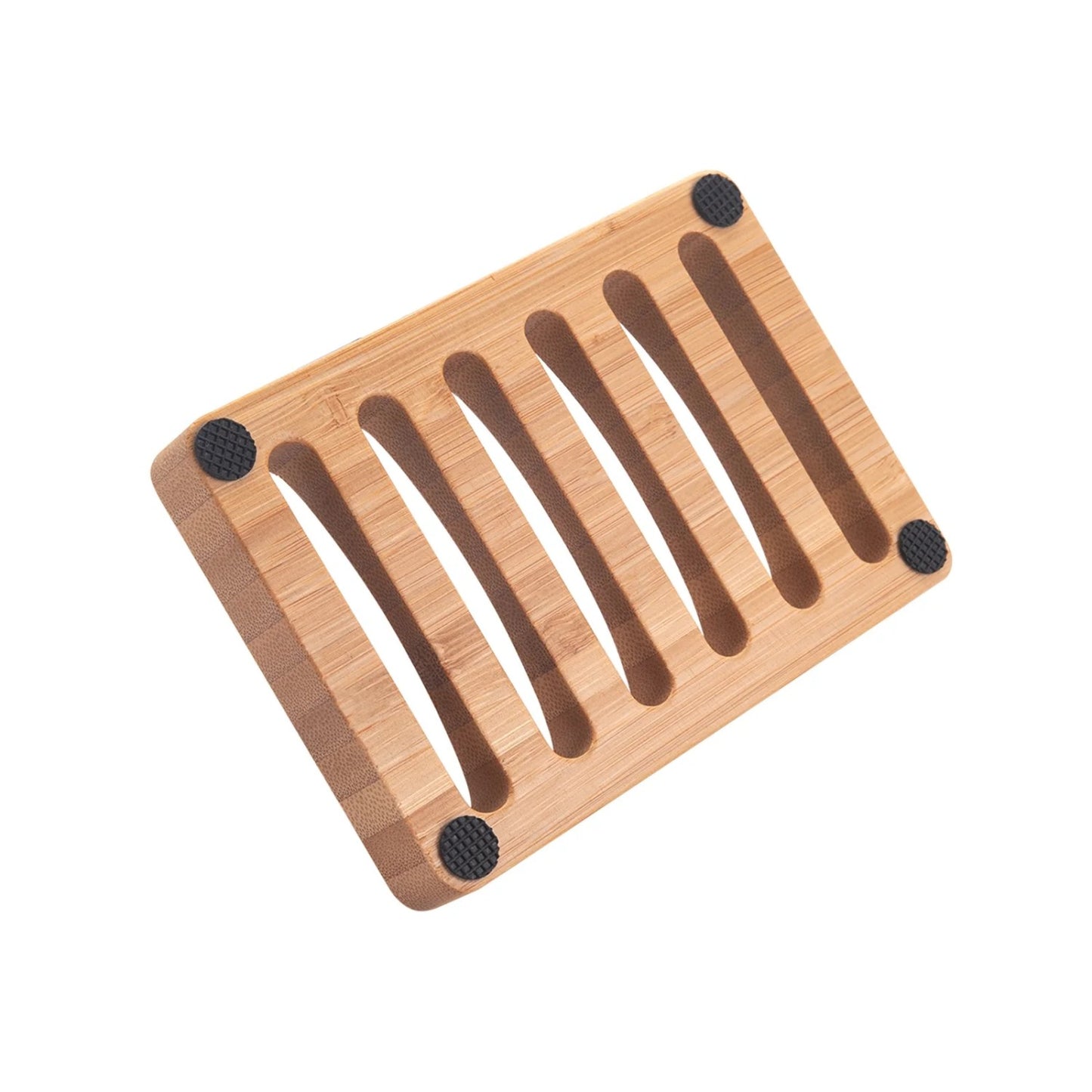 LunaLulinlk Soap Holder Soap Dish, Bamboo Soap Dish, 2 Pack Wood Soap Holder, Bar Soap Holder for Shower, Soap Tray Self Draining Natural Color