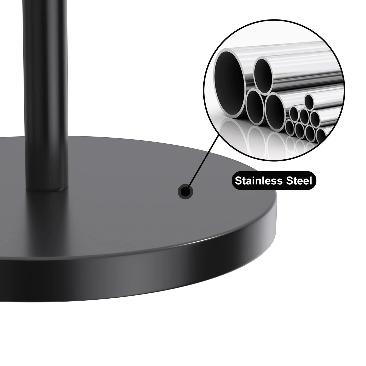 LunaLulinlk Toilet Paper Holder Stand(with Reserve Function), Free-Standing Spare Rolls Storage Holder, Stainless Steel