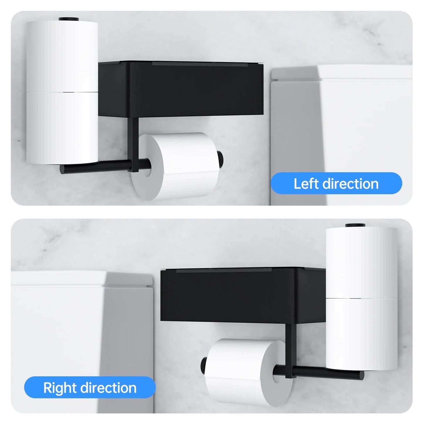 LunaLulinlk Toilet Paper Holder Wall Mount Stainless Steel Shelf with Toilet Roll Storage & Wipes Dispenser for Bathroom