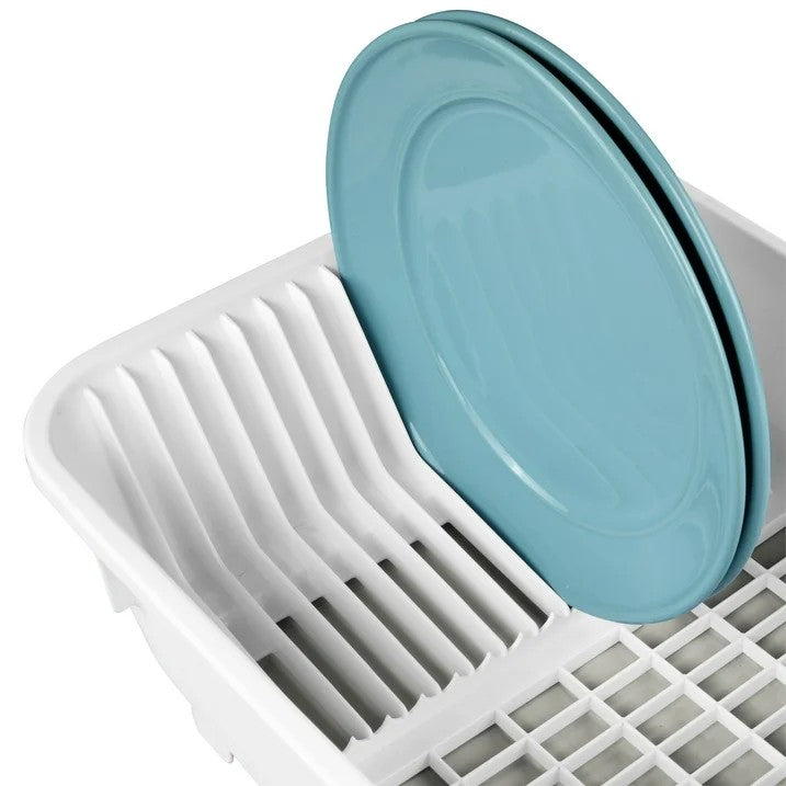 LunaLulinlk Sink Set, Space-efficient, Self-Draining with Retractable Spout, White