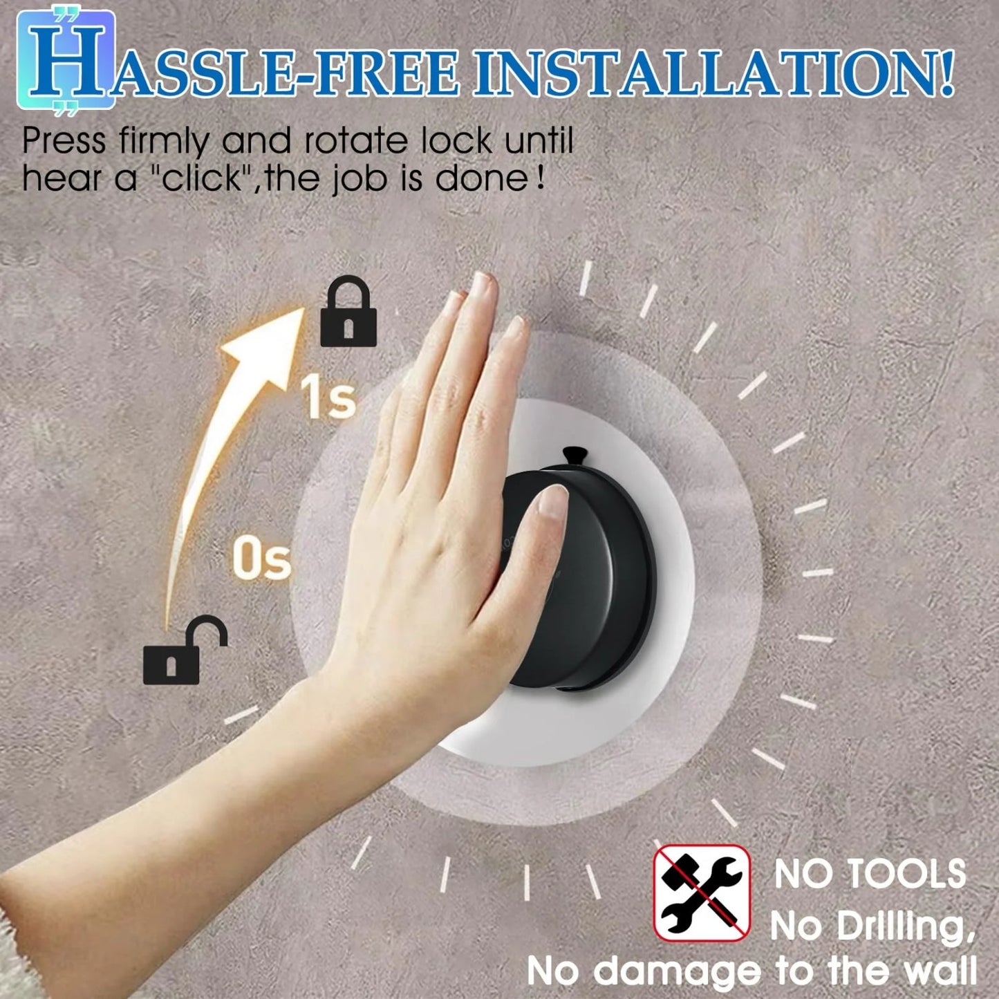 LunaLulinlk Vacuum Metal Suction Cup Hooks Stainless Steel Shower Holder Hanger for Bathroom(Black 2pcs)