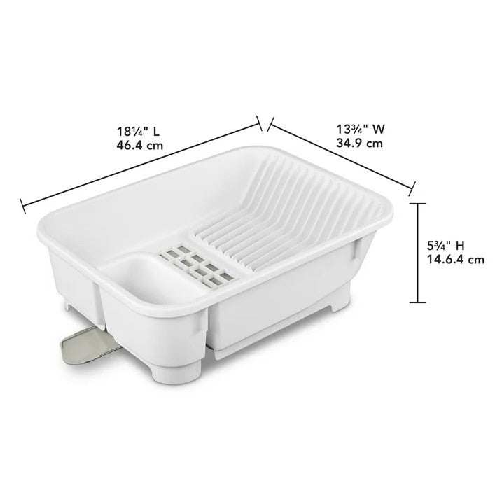 LunaLulinlk Sink Set, Space-efficient, Self-Draining with Retractable Spout, White