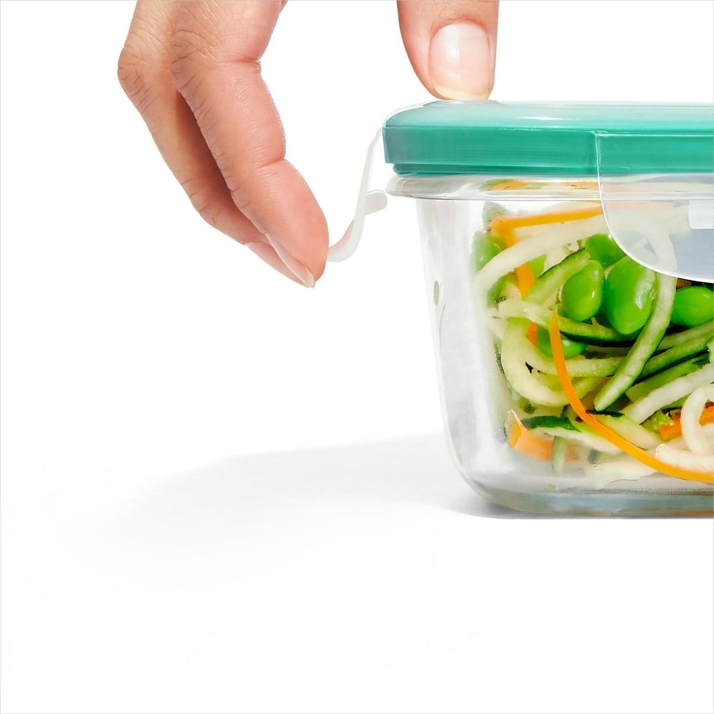 LunaLulinlk Softworks Smart Seal 3.5 Cup Glass Rectangle Container Clear