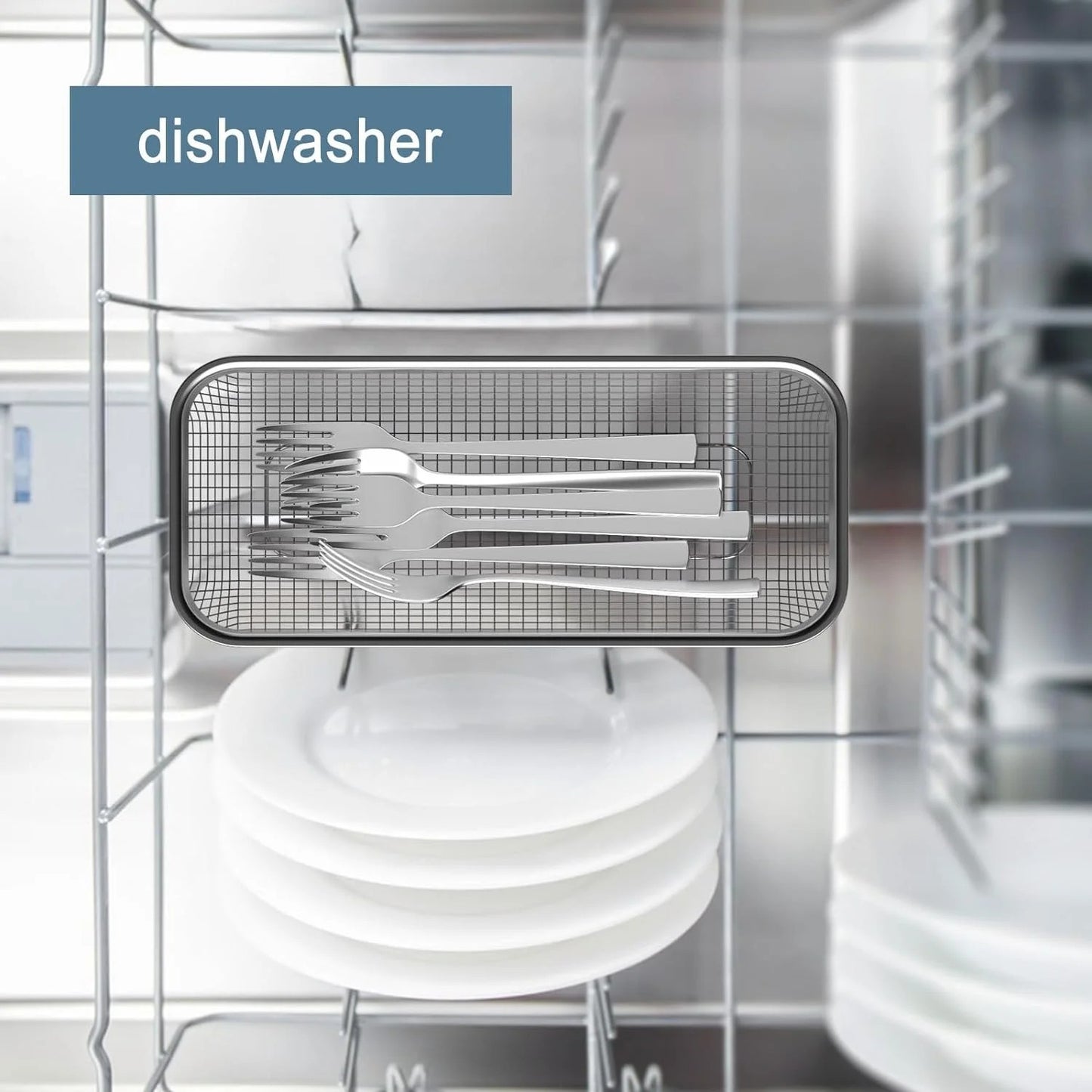 LunaLulinlk Utensil Drying Rack, 2 Pack Stainless Steel Utensils Holder Silverware Basket, Compact Dish Drainer for Kitchen Counter
