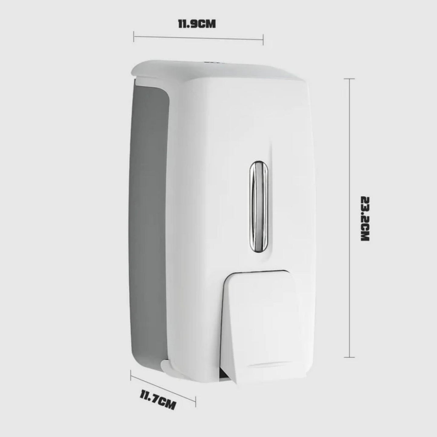 LunaLulinlk Soap Dispenser 28oz/800ml Wall-Mounted No-Drip Gel/Liquid ABS,White