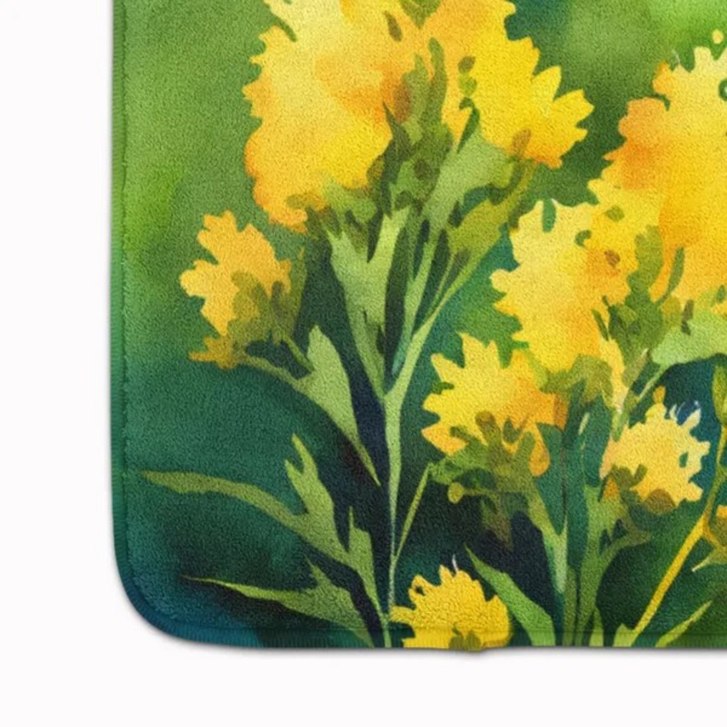 "LunaLulinlk Goldenrod in Watercolor Memory Foam Kitchen Mat Bath Rugs "
