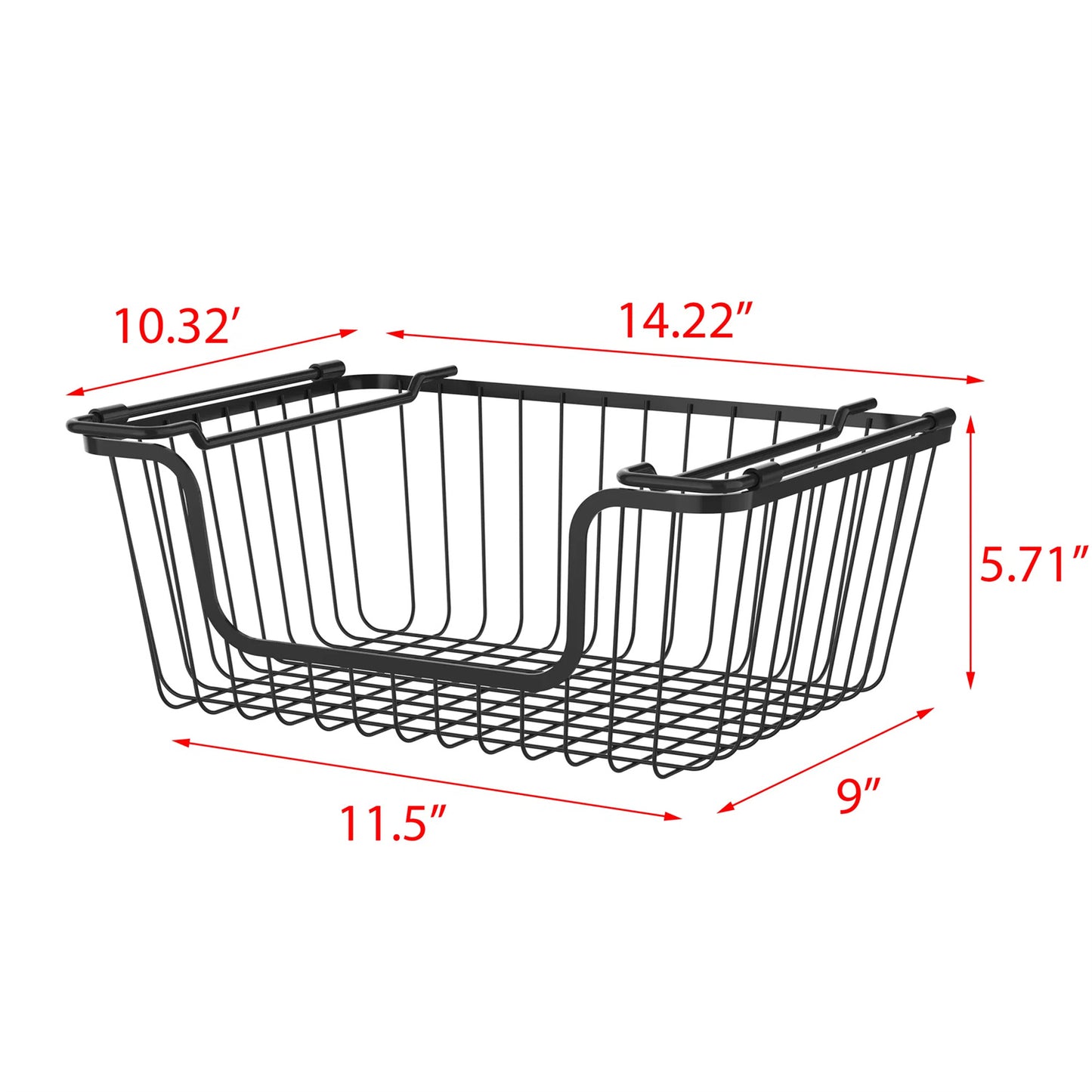 LunaLulinlk Stackable Metal Wire Storage Basket Set