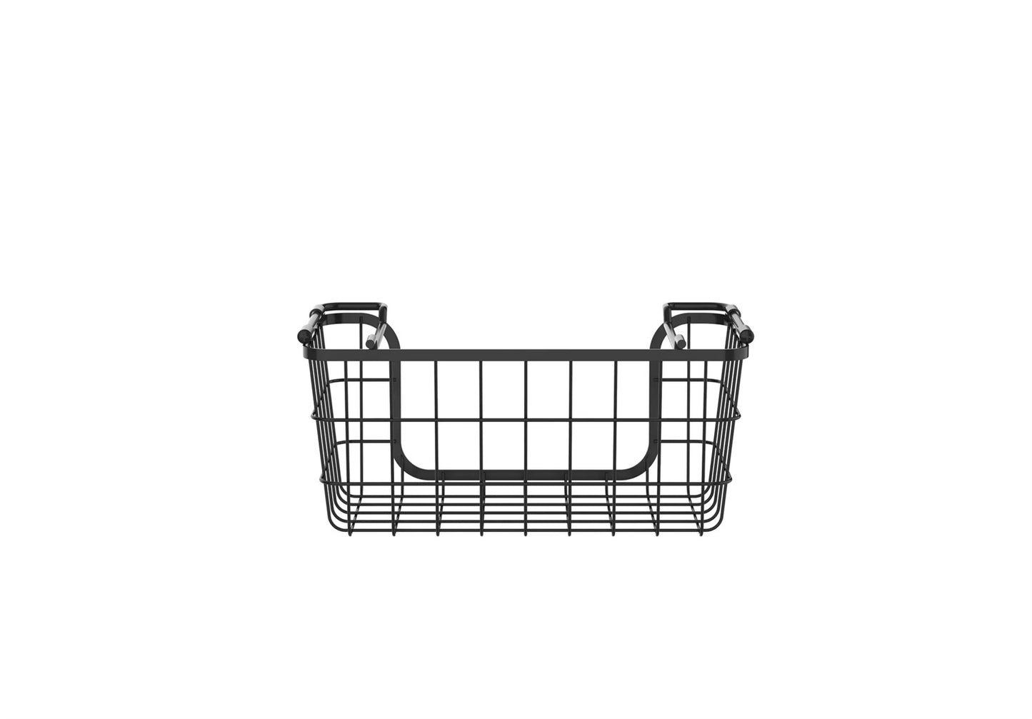 LunaLulinlk Stackable Metal Wire Storage Basket Set for Pantry, Countertop, Kitchen or Bathroom – Black, Set of 3