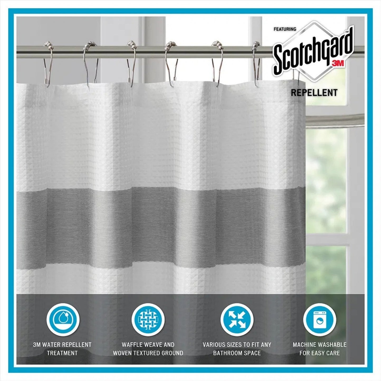 LunaLulinlk Shower Curtain with 3M Treatment
