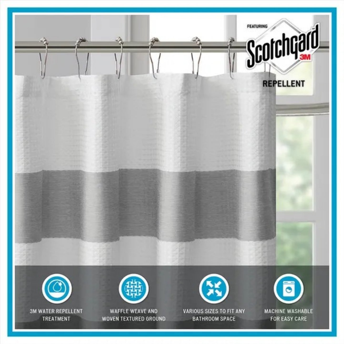 LunaLulinlk Shower Curtain with 3M Treatment