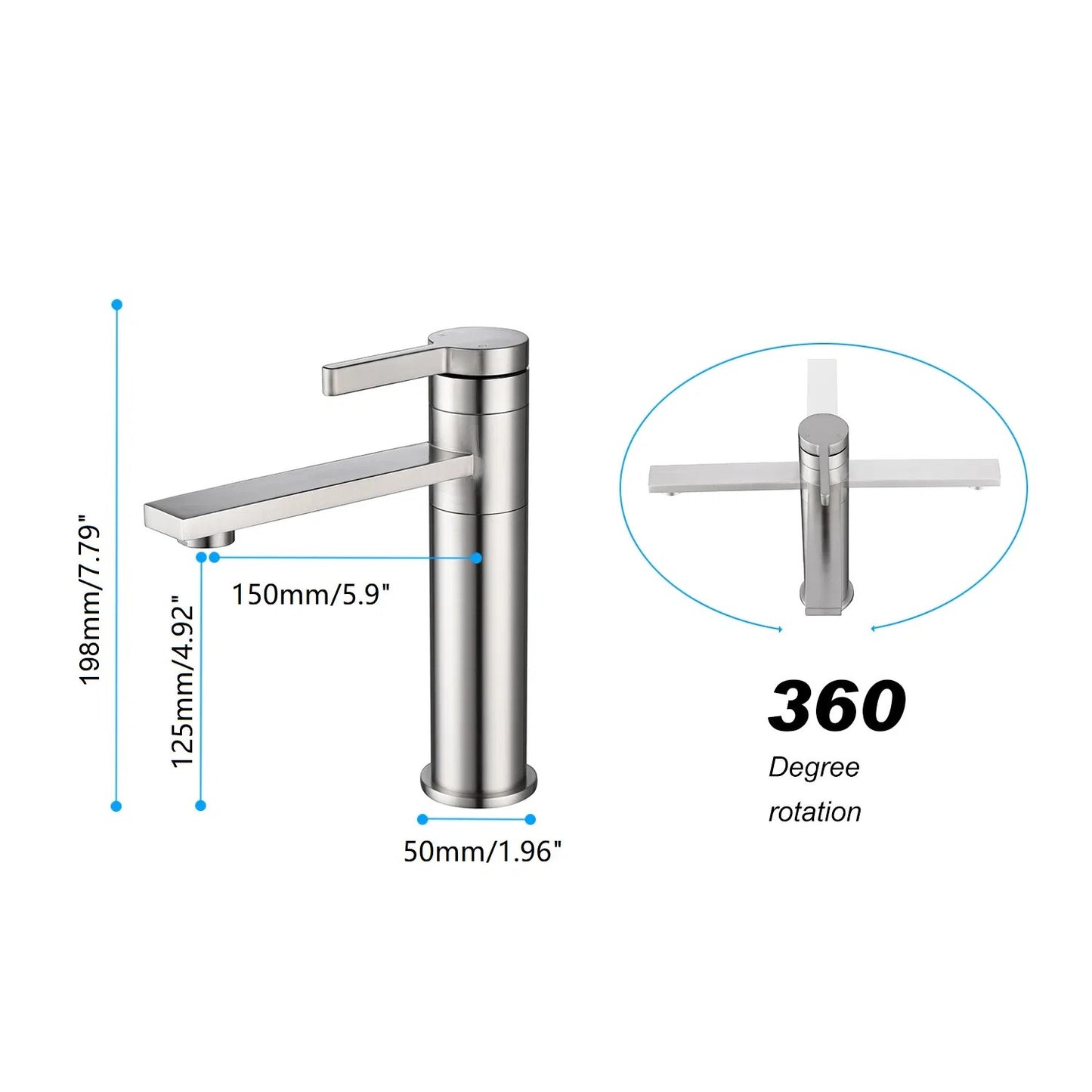 LunaLulinlk Single Handle Sink Vanity Bathroom Faucet