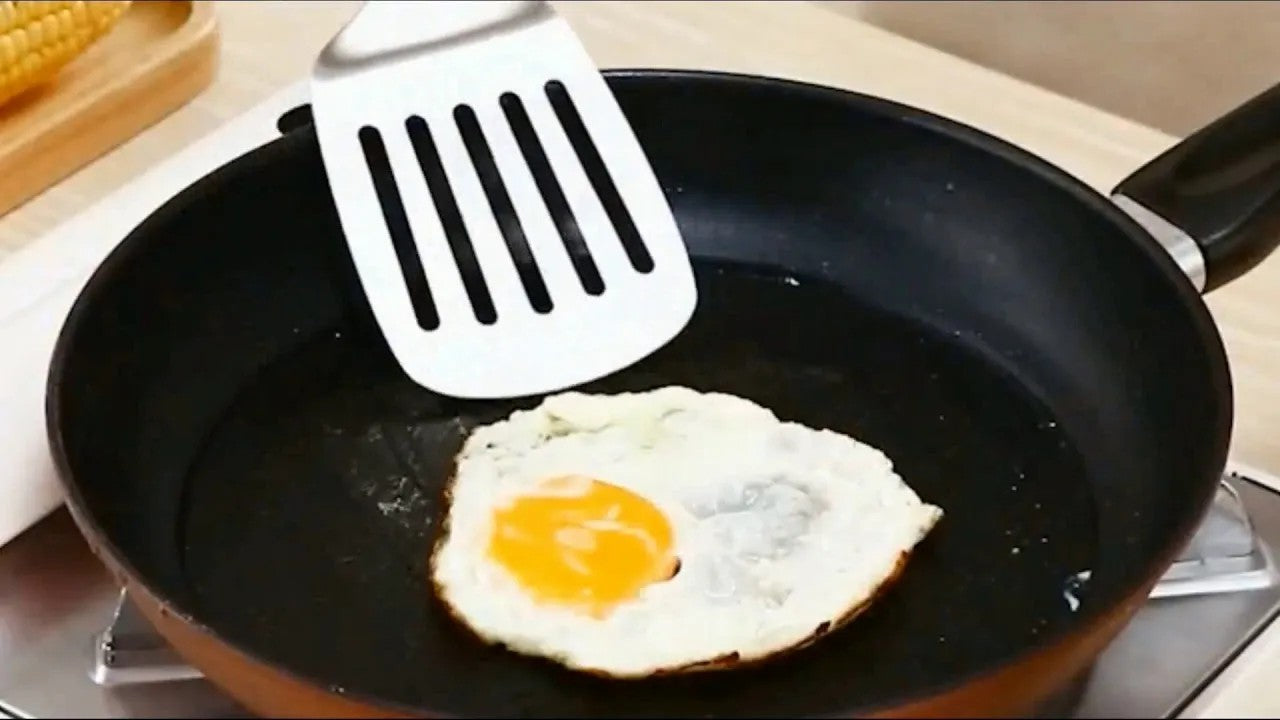 LunaLulinlk Stainless Steel Slotted Flip Spatula Cooking, Frying, Sauteing and Grilling