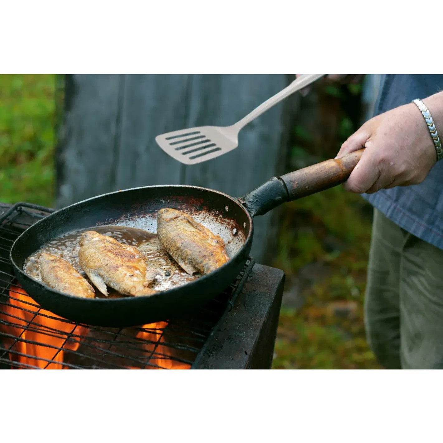 LunaLulinlk Stainless Steel Slotted Flip Spatula Cooking, Frying, Sauteing and Grilling