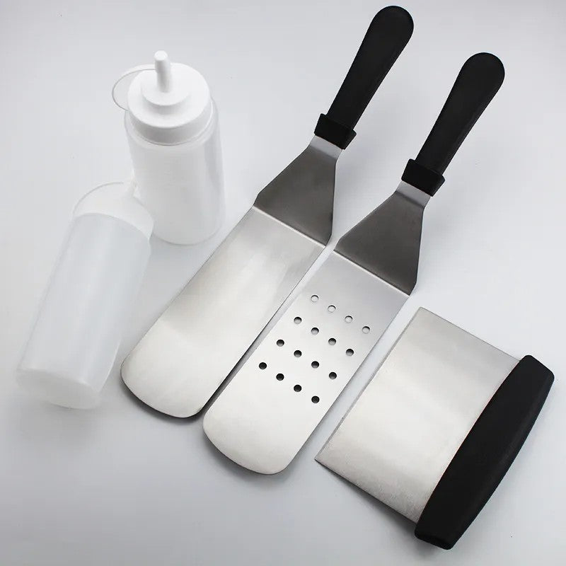 LunaLulinlk Stainless Steel Barbecue Tool Set Ergonomic Handle
