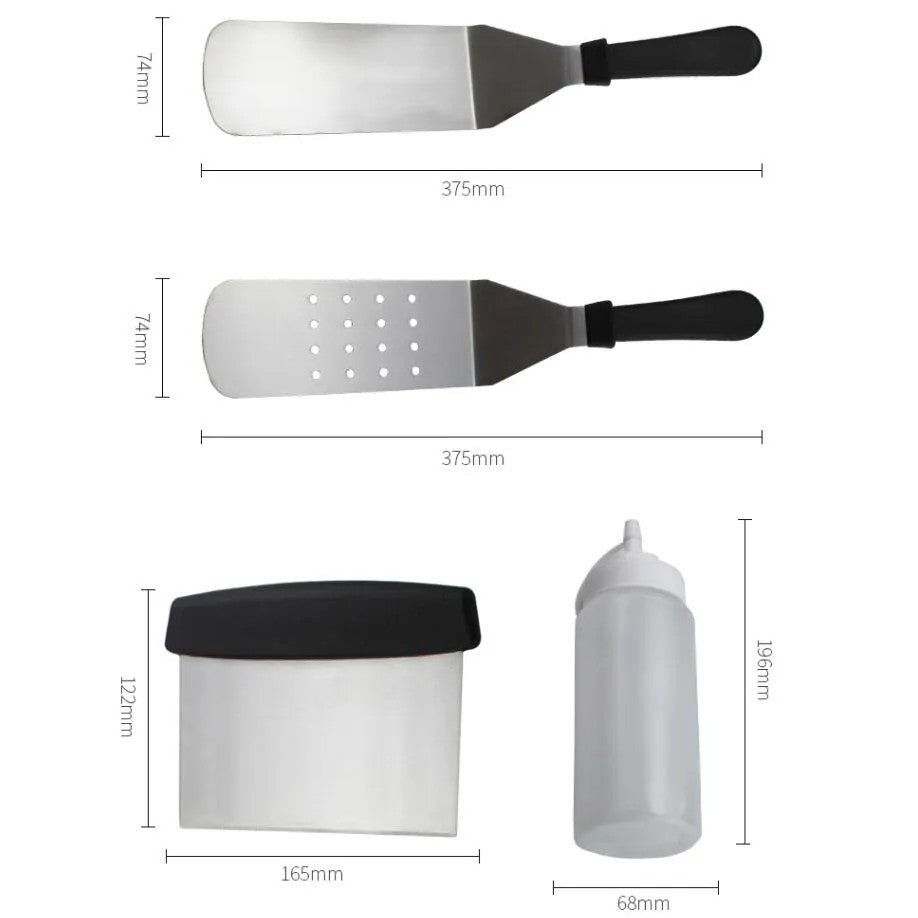 LunaLulinlk Stainless Steel Barbecue Tool Set Ergonomic Handle