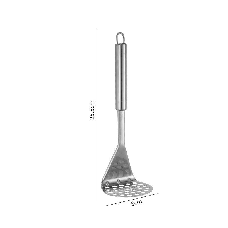 LunaLulinlk Stainless Steel Manual Potato Press; Baby Food Masher; Wavy Potato Press