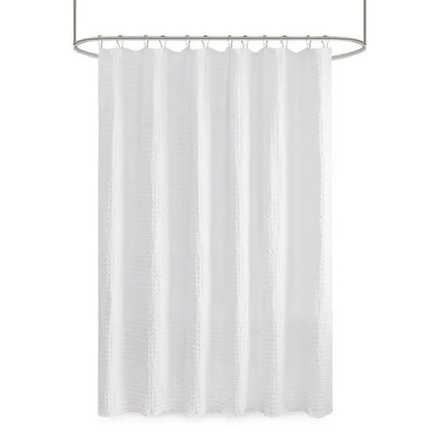 LunaLulinlk Super Waffle Textured Solid Shower Curtain