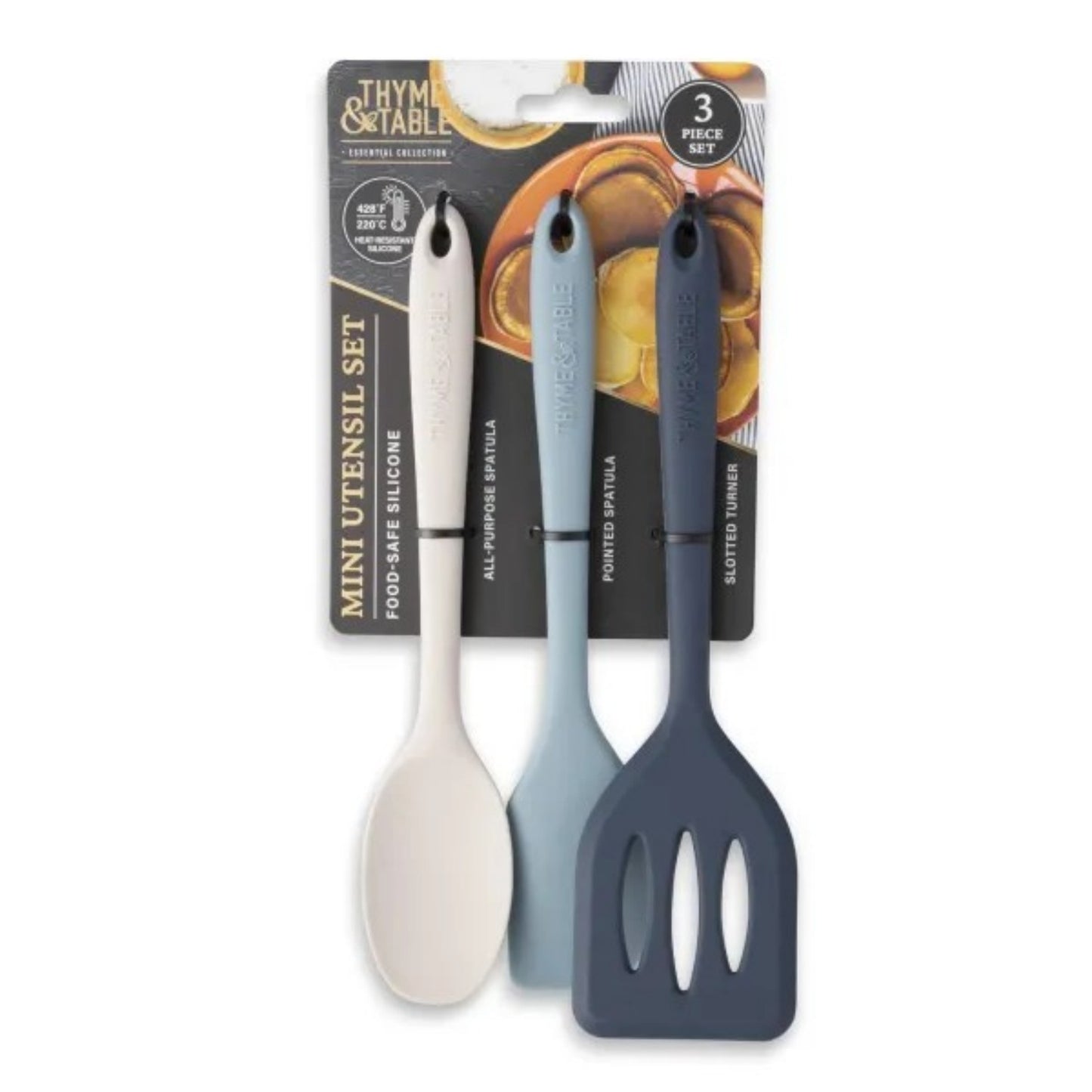 LunaLulinlk Table Silicone Mini Kitchen Utensil Set, 3 pcs