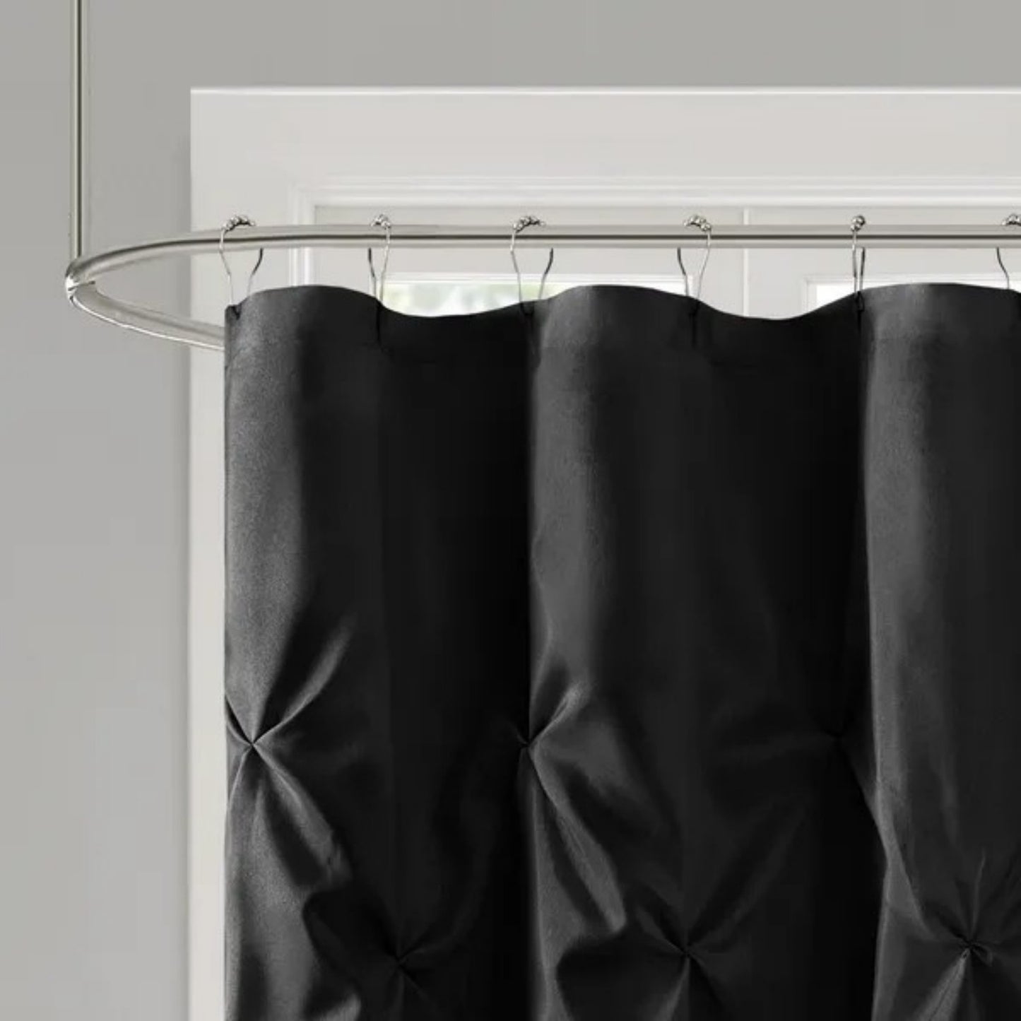 LunaLulinlk Tufted Semi-Sheer Shower Curtain