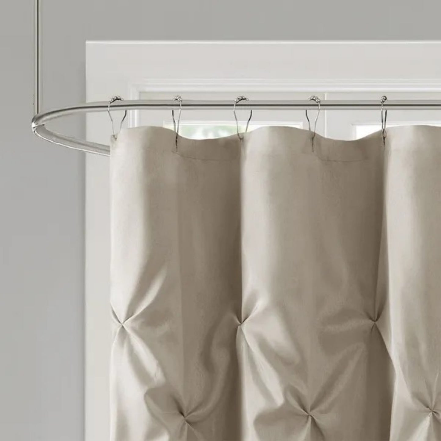 LunaLulinlk Tufted Semi-Sheer Shower Curtain