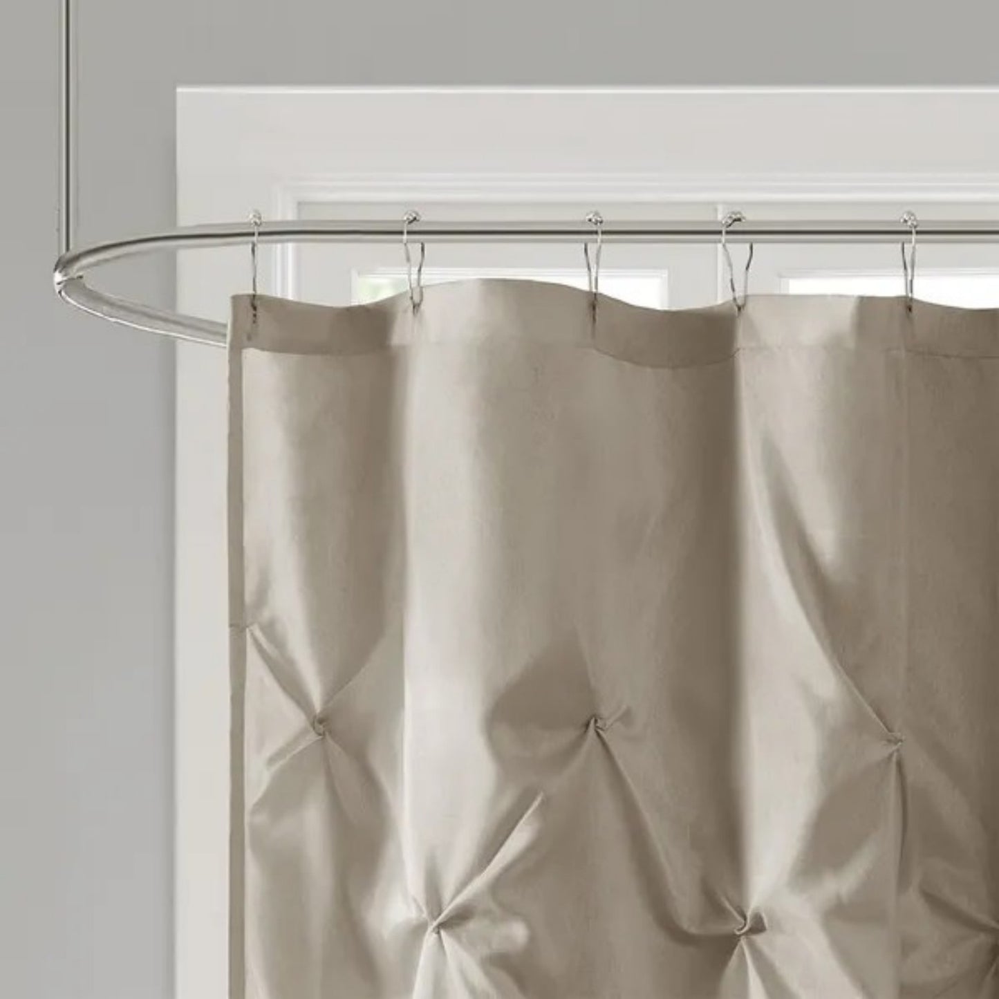 LunaLulinlk Tufted Semi-Sheer Shower Curtain