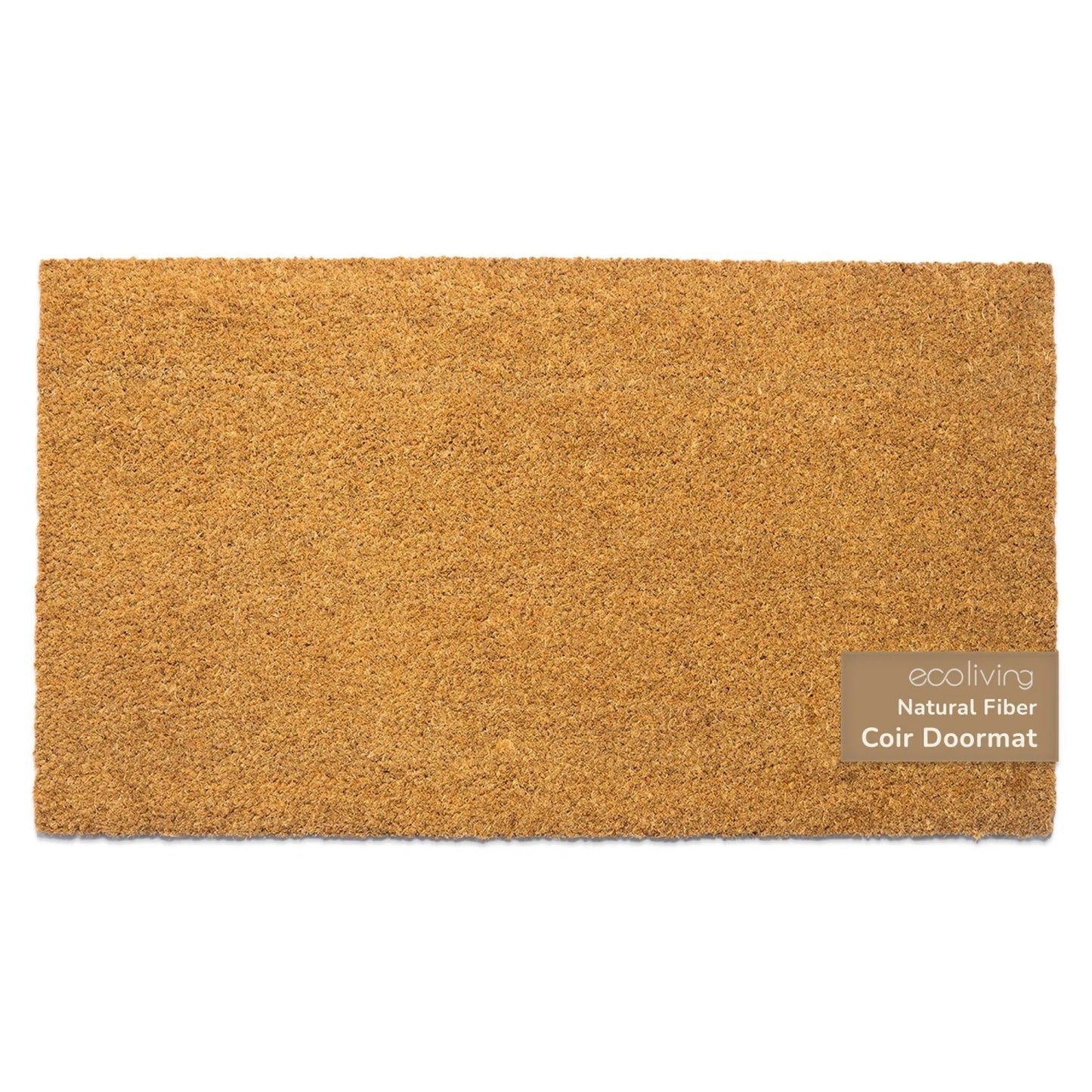 LunaLulinlk Soild Welcome Doormats Natural Coco Coir Mats with Non Slip PVC Backing Indoor Outdoor Mats