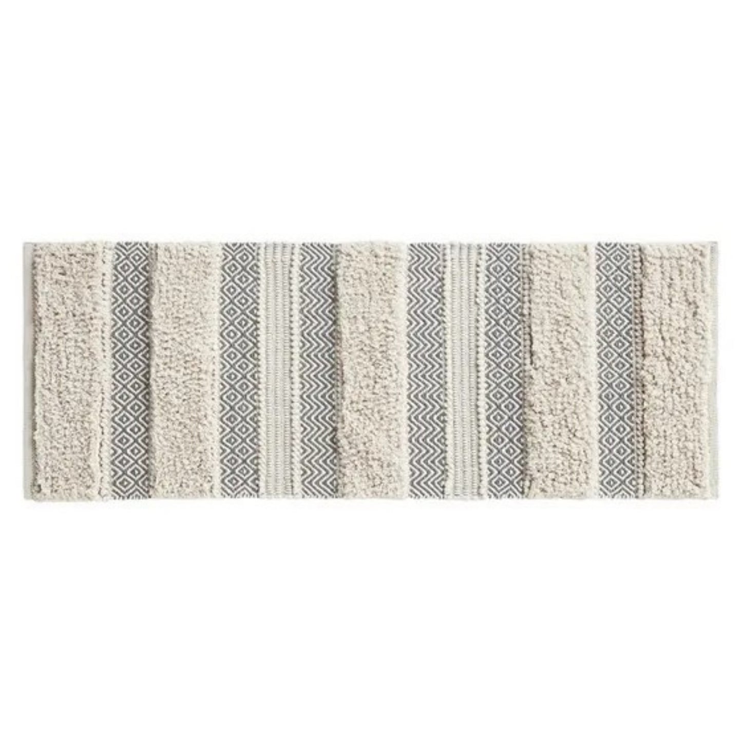 LunaLulinlk Woven Texture Stripe Bath Rug(22 x 58")