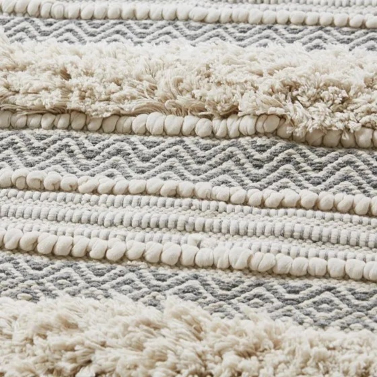 LunaLulinlk Woven Texture Stripe Bath Rug(22 x 58")