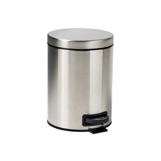 LunaLulinlk Stainless Steel SS 1.3 Gallon Metal Bathroom Waste Basket with Removable Liner
