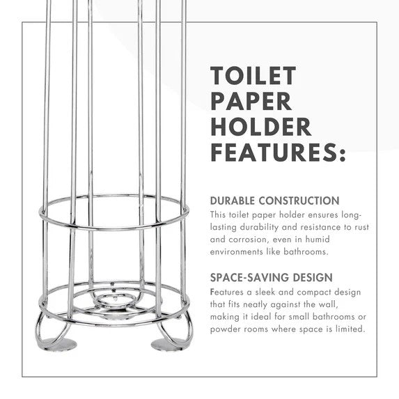 LunaLulinlk Standing Toilet Paper Roll Holder Bathroom Storage Accessories