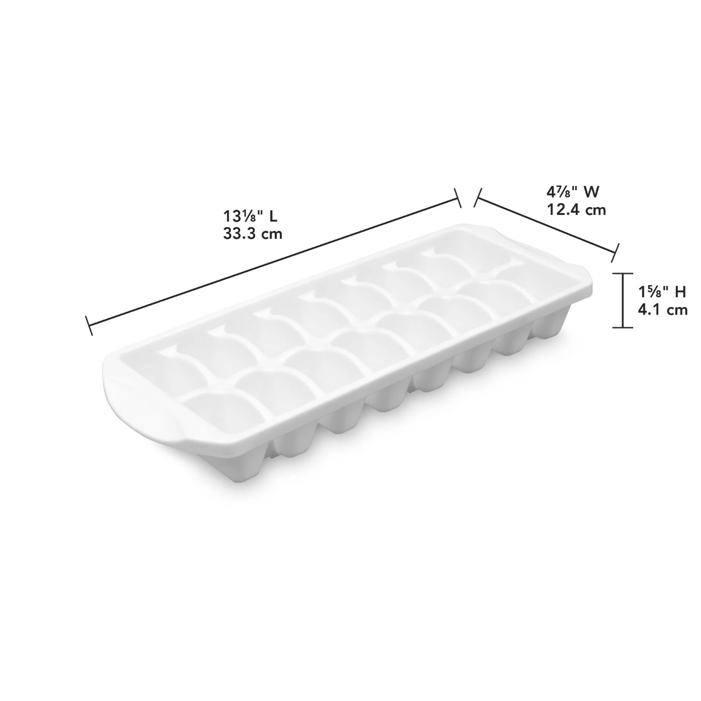 LunaLulinlk White stackable ice trays, set of 8, 16 ice trays per tray, BPA free