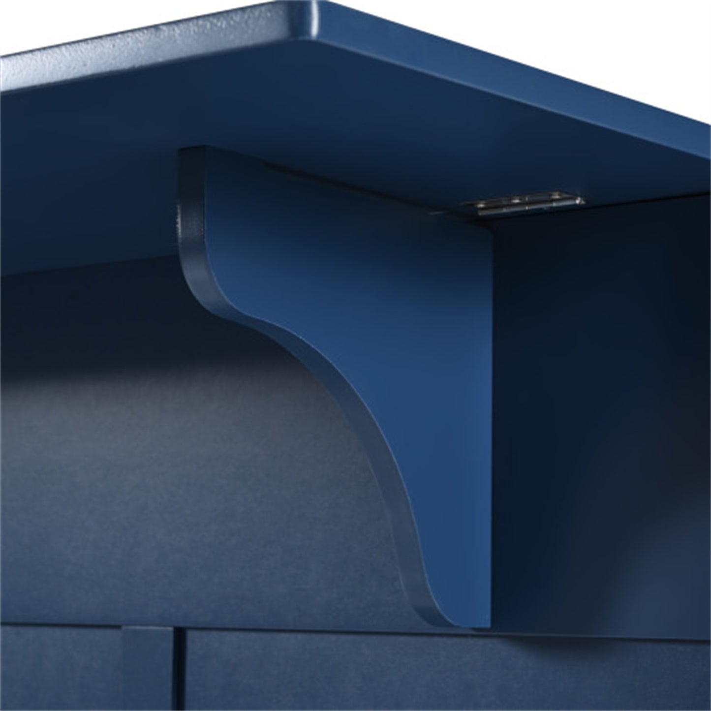 "LunaLulinlk 53.2'' Kitchen Island with Drop Leaf, Kitchen Storage Cart with Spice Rack, Towel Rack and 2 Drawers, Navy Blue  "