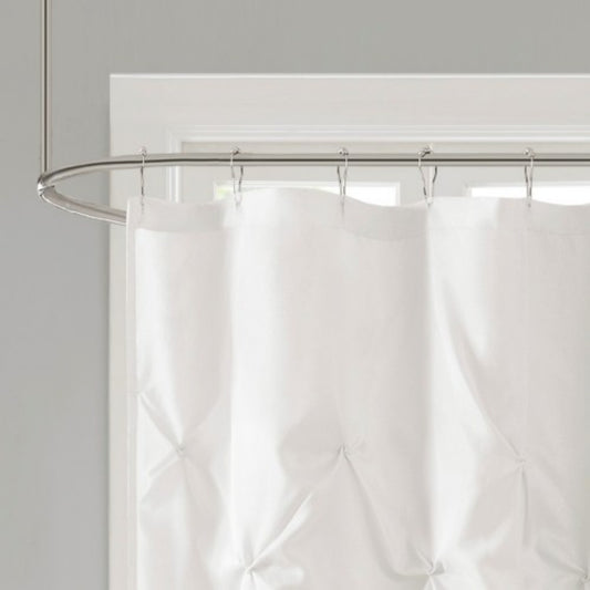 LunaLulinlk Tufted Semi-Sheer Shower Curtain