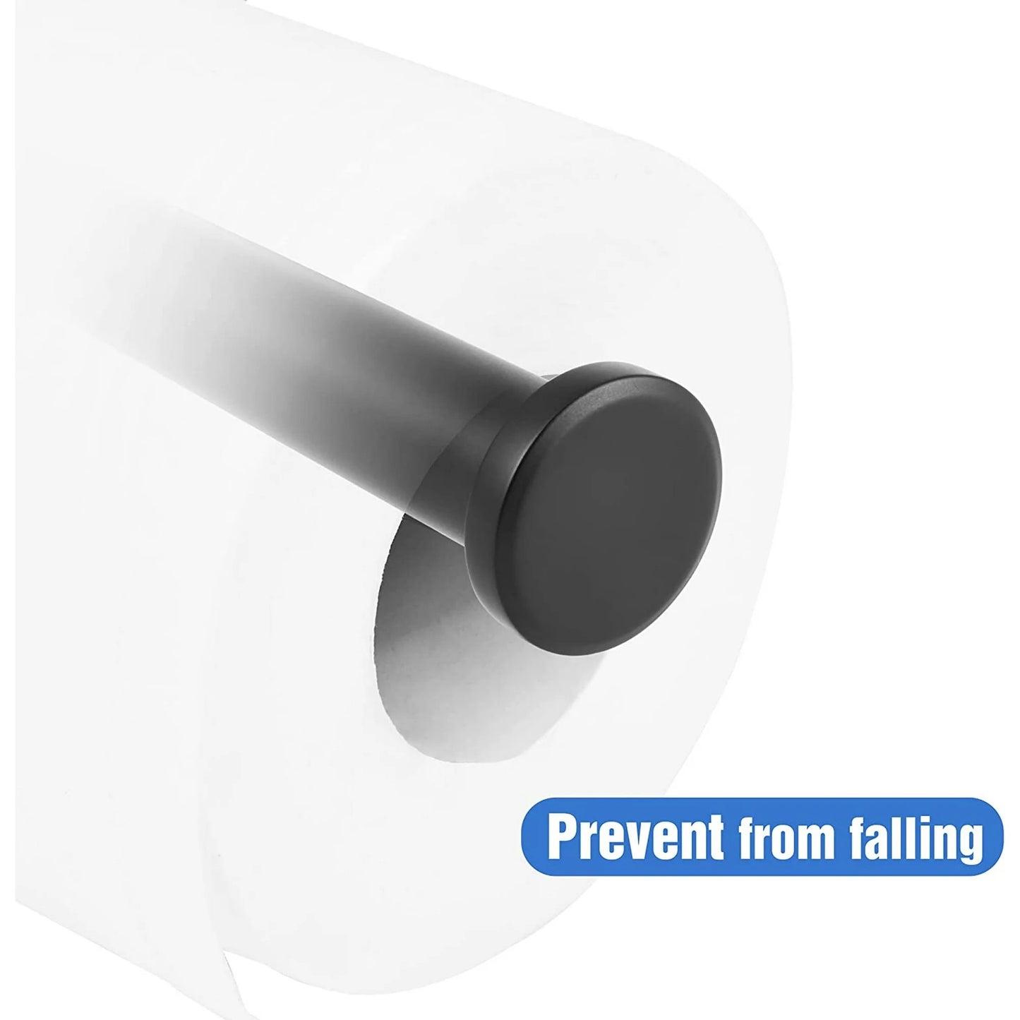 LunaLulinlk Toilet Paper Holder Wall Mount,Matte Black Toilet Paper Roll Holder for Bathroom