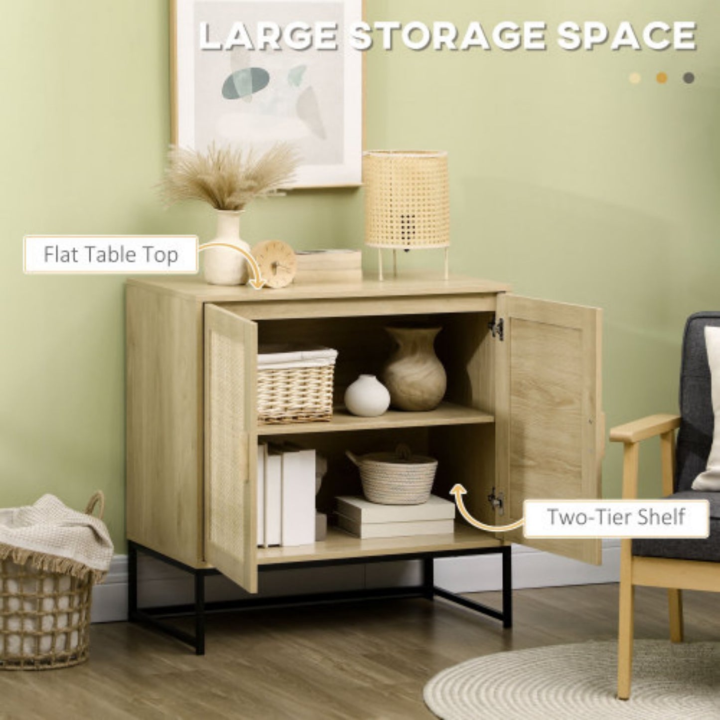 LunaLulinlk Storage cabinets for living room, kitchen