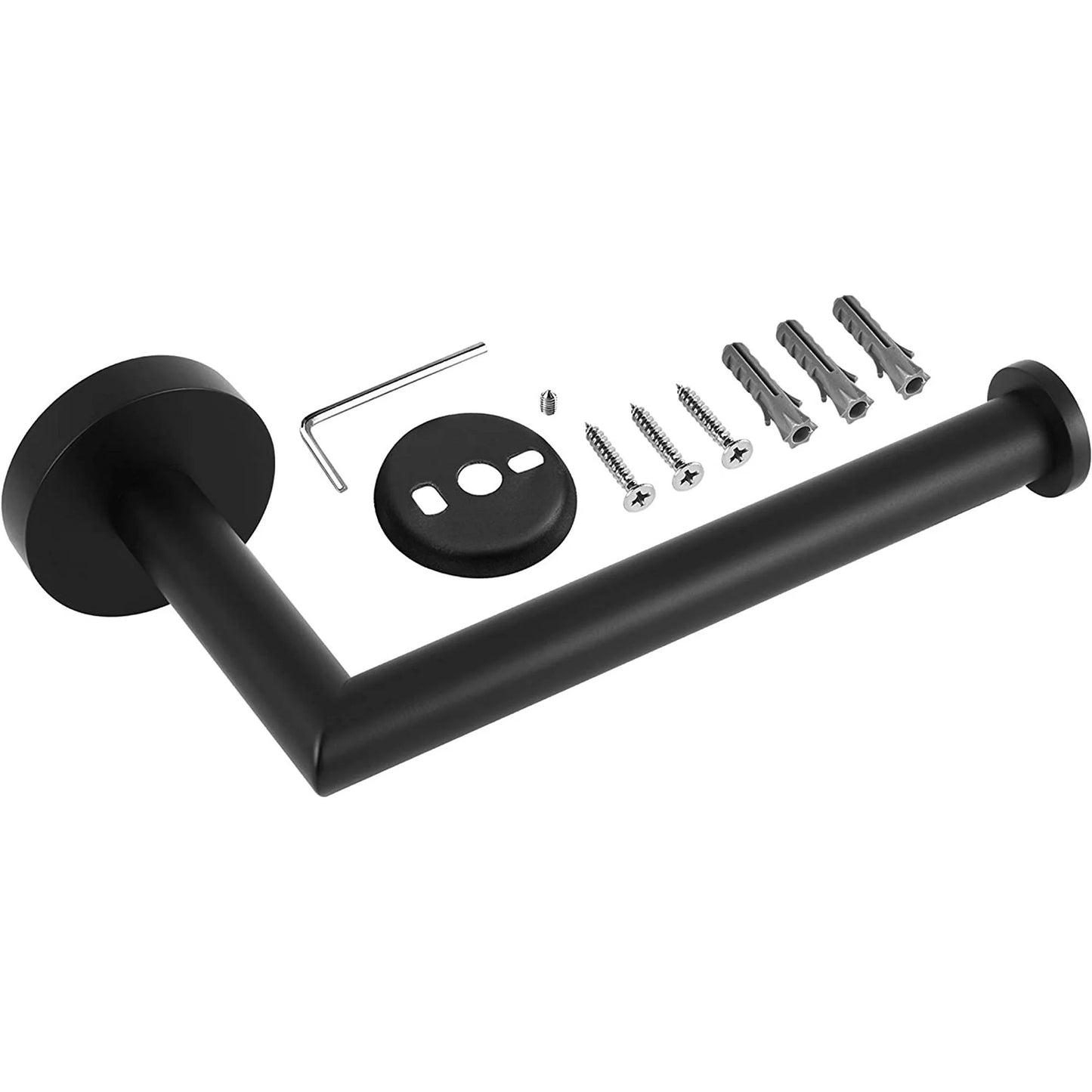 LunaLulinlk Toilet Paper Holder Wall Mount,Matte Black Toilet Paper Roll Holder for Bathroom